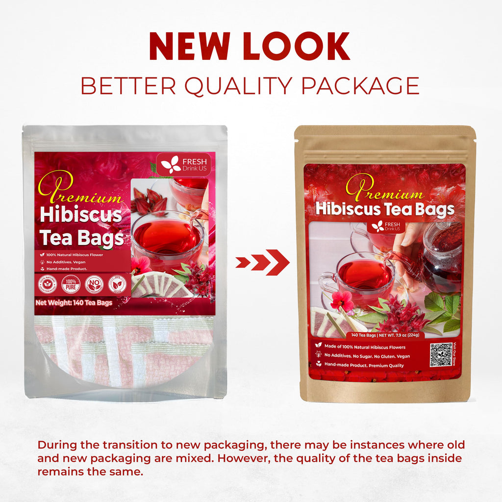 Hibiscus Dried Flowers Tea Bags — 100% Natural Herbal Tea