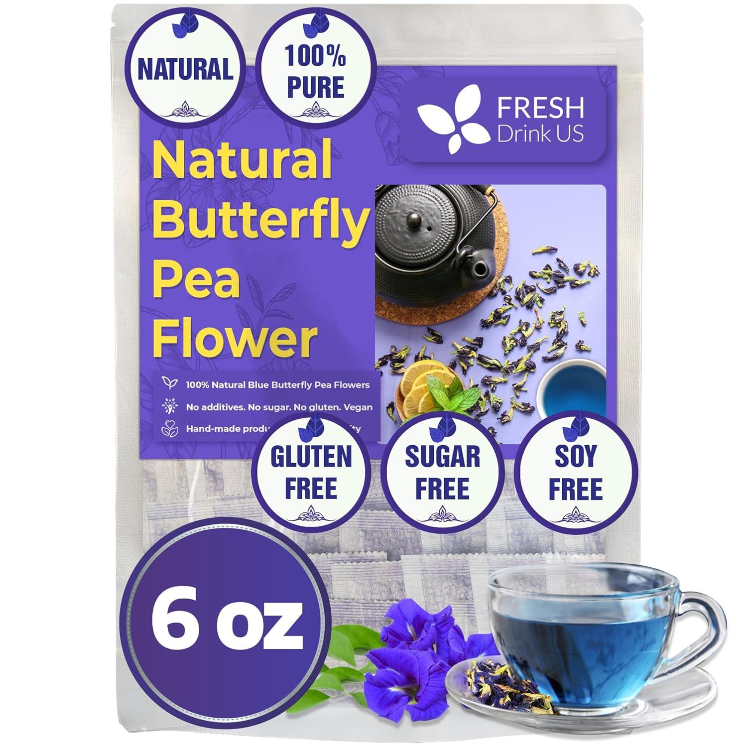 Butterfly Pea Flower Tea Bags — 100% Natural Herbal Tea