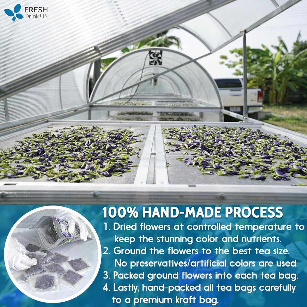 Butterfly Pea Flower Tea Bags — 100% Natural Herbal Tea