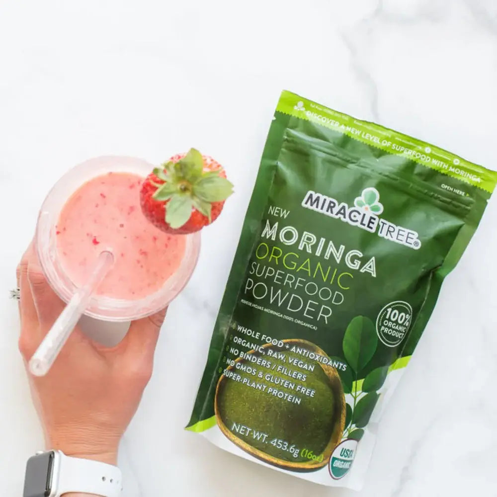 Organic Moringa Powder - 16oz Pouch (1 lb)